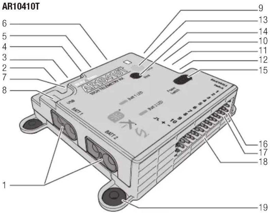 SPEKTRUM AR10410T - Diagrammi del ricevitore - 2