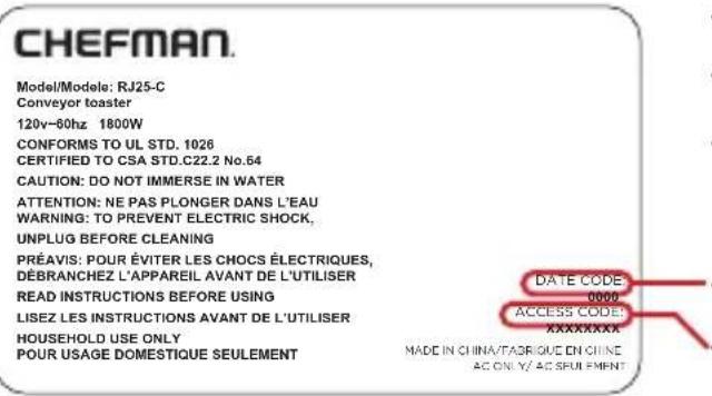 Chefman RJ01V2CGCA - CHEFMAN® WARRANTY REGISTRATION - 1