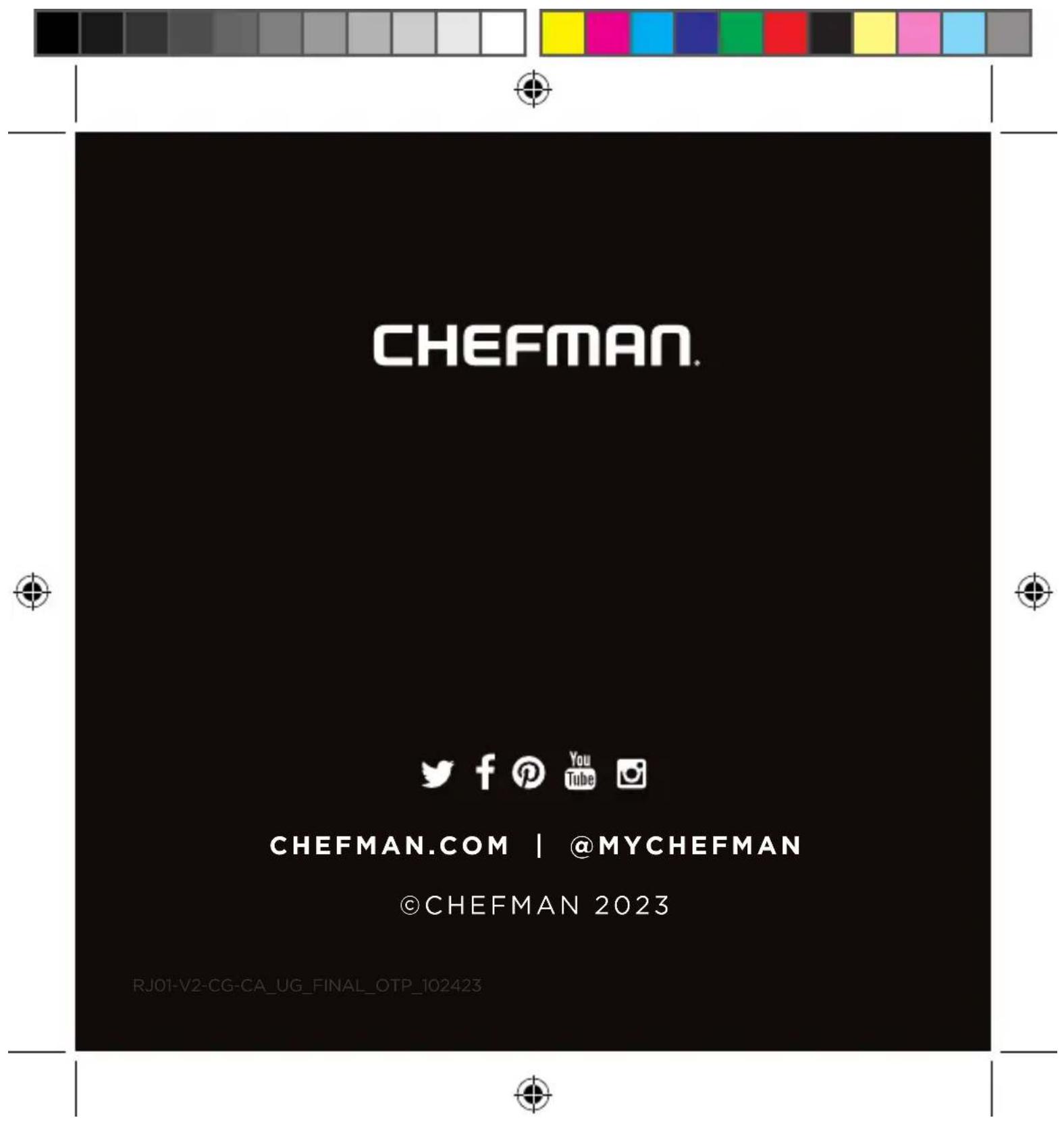 Chefman RJ01V2CGCA - Enregistrement de la garantie chefman - 1