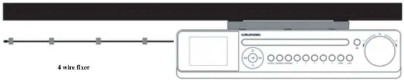 GRUNDIG DKR 2000 BT DAB+ - Adjusting/Fixing the antenna (wire type) - 1