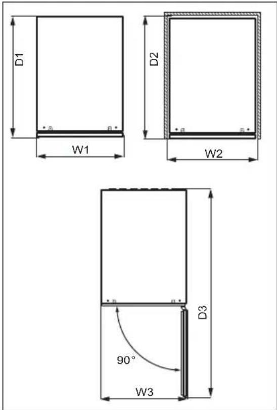 AEG NSW8S823GT - Wymiary - 2