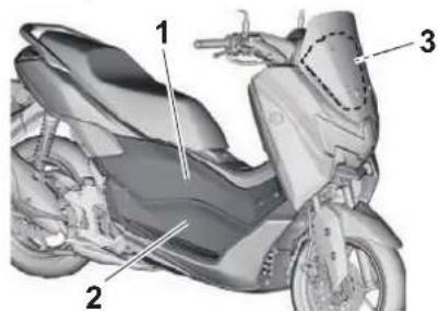 YAMAHA NMAX 125 (2025) - Dépose et repose des caches - 1