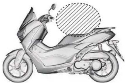 YAMAHA NMAX 125 (2025) - Plage de fonctionnement du système de clé intelligente - 1