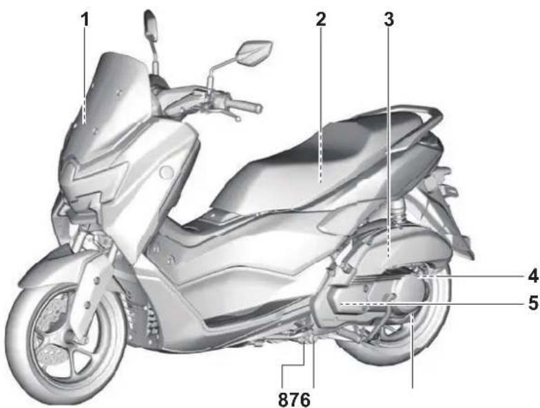 YAMAHA NMAX 125 (2025) - Vue gauche - 1