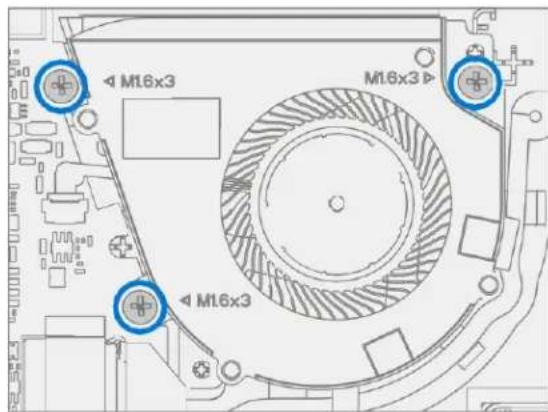 MICROSOFT Surface Laptop Go 3 - Procedure - Installation (carte mère) - 7