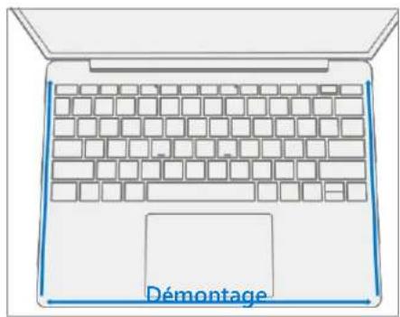 MICROSOFT Surface Laptop Go 3 - Séparer le clavier de l'appareil - 4