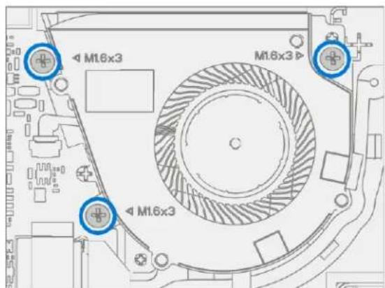 MICROSOFT Surface Laptop Go 3 - Procedure - Retrait (carte mère) - 2