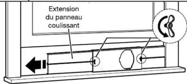 WHIRLPOOL WHNP121AW - Allonger et bien positionner le panneau coulissant - 1