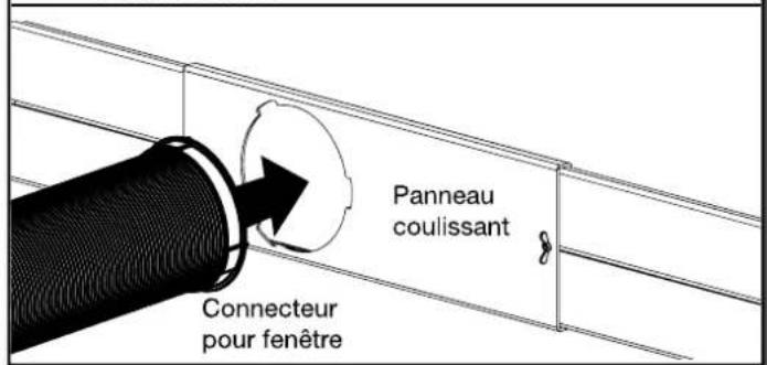 WHIRLPOOL WHNP121AW - Fixer le conduit flexible au panneau coulissant - 1