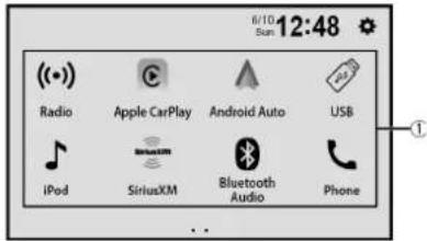 PIONEER DMH1600NEX - Top menu screen - 1
