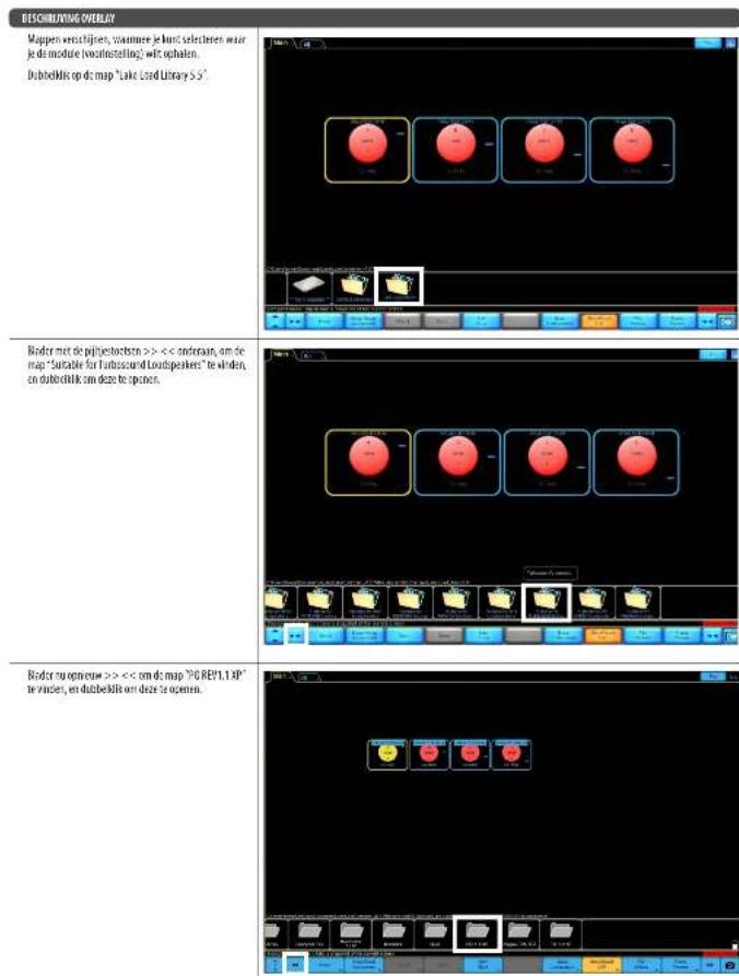 Turbosound PQ18B - Lake Preset Overlays en Toepassingsnotities - 2