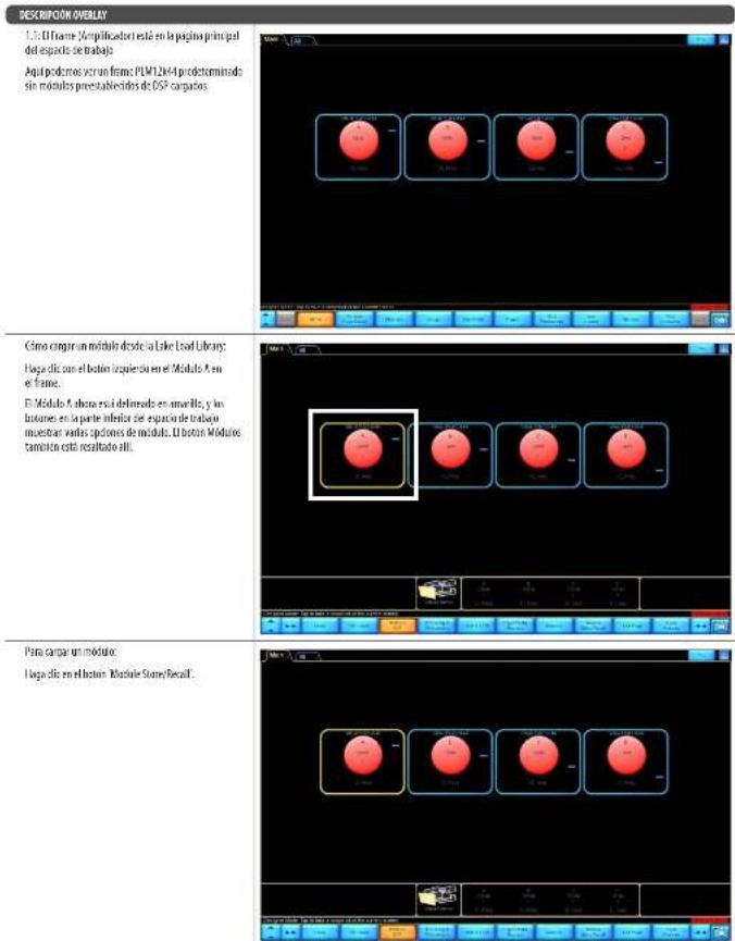 Turbosound PQ18B - Lake Preset Overlays y Notas de Aplicación - 2