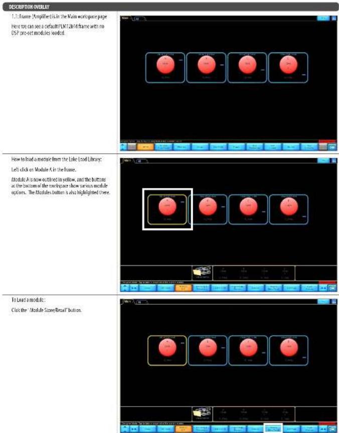Turbosound PQ18B - Lake Preset Overlays and Application Notes - 1