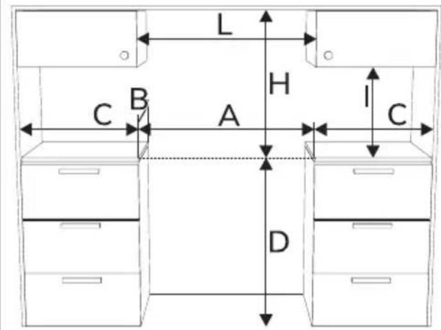 SMEG CX113GMBL - Dimensions hors tout de l'appareil - 1