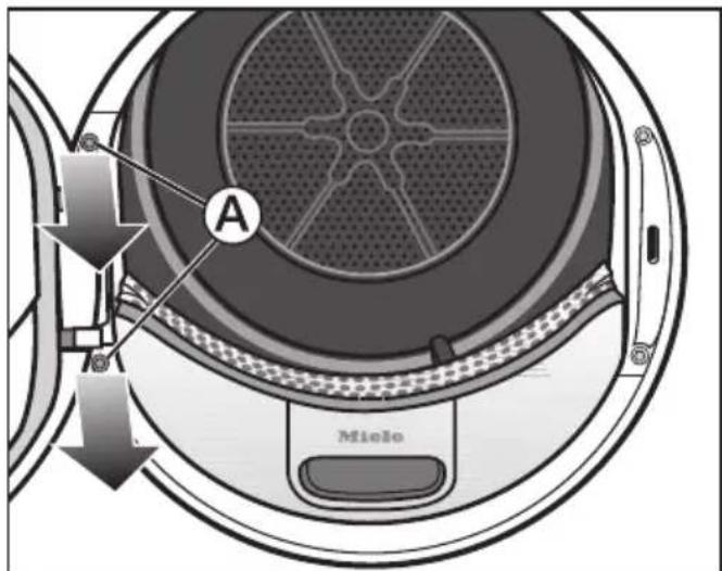 MIELE TSA523WP Active - Retirer la porte - 1
