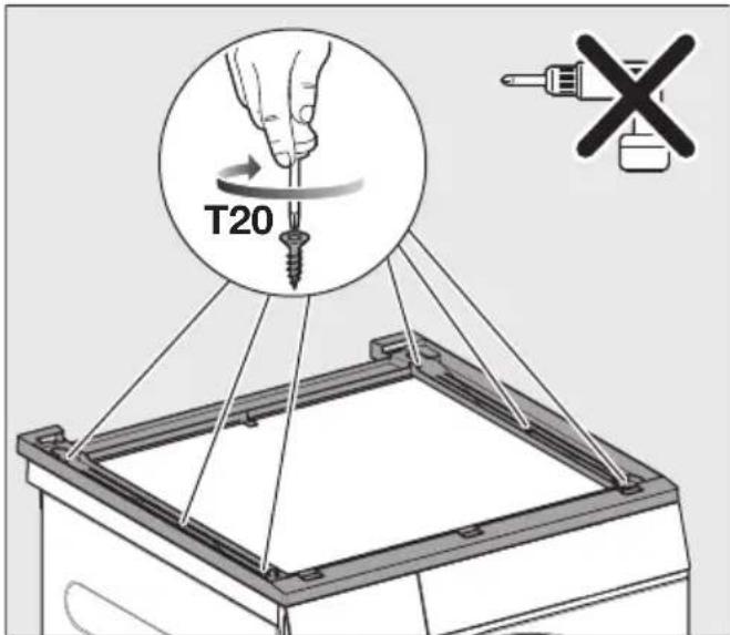 MIELE TEH795WP EcoSpeed - Fixer le kit de superposition - 1