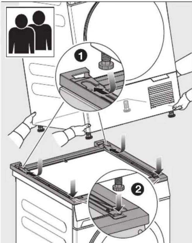 MIELE TEH795WP EcoSpeed - Demontaż zestawu do połaczenia pralki z suszarka - 1