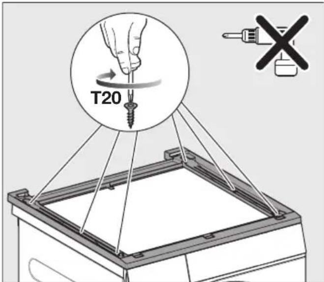 MIELE TEH795WP EcoSpeed - Fixar o Conjunto de ligação - 1