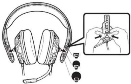 PLANTRONICS RIG 300HS - De headset monteren - 2
