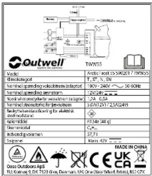 Outwell Arctic Frost 45 - GUARANTEE - 6