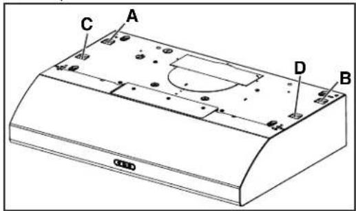NuTone AHSL130WW - Install the Hood (EZ1 Bracket) - 1