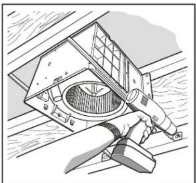 NuTone QTXEN150FLT - 1b. Mount housing anywhere between trusses, joists, or I-joists using hanger bars. - 2