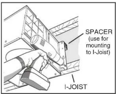 NuTone QTXEN150FLT - 1a. Mount housing to joist. - 1