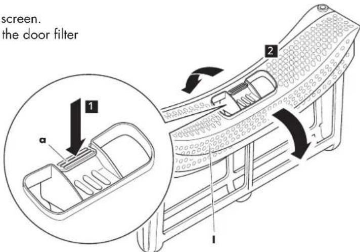 Wisberg WBDR1400A38BNB - To clean the door filter: - 2