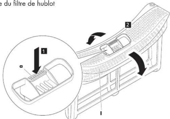 Wisberg WBDR1400A38BNB - Pour nettoyer le filtre hublot : - 2