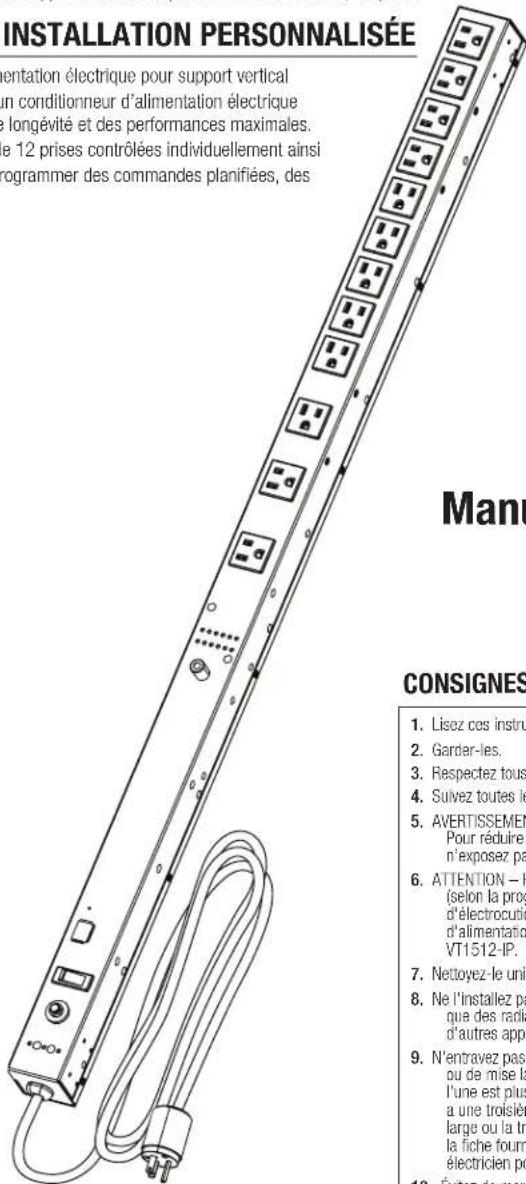 Panamax VT1512IP - FONCTIONNALITÉS - 1