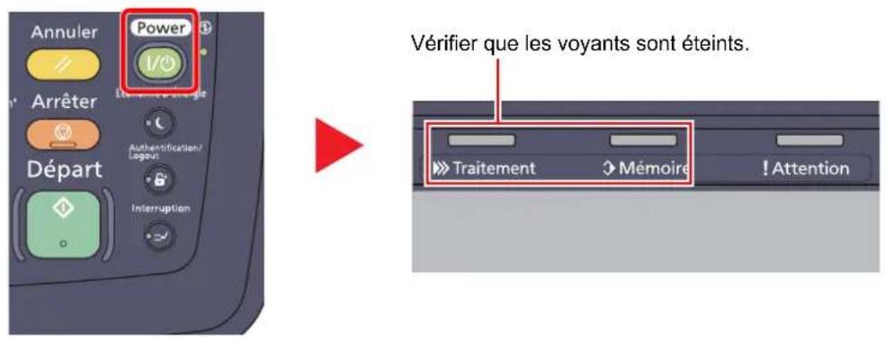 KYOCERA TASKalfa 7551ci - Appuyer sur la touche [Power]. - 1