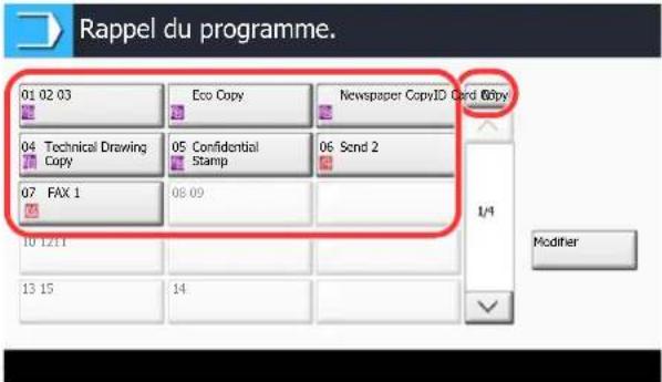 KYOCERA TASKalfa 7551ci - Rappeler le programme. - 2