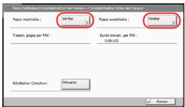KYOCERA TASKalfa 7551ci - Vérifier le nombre de pages. - 1