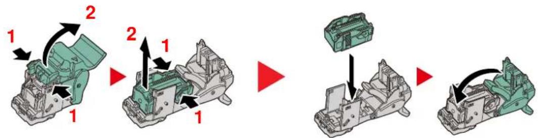 KYOCERA TASKalfa 7551ci - Remplissage des portecartouches d'agrafes B/C (option) - 4
