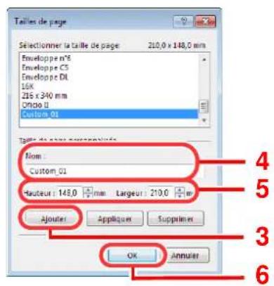 KYOCERA TASKalfa 7551ci - Enregistrer le format de papier. - 3