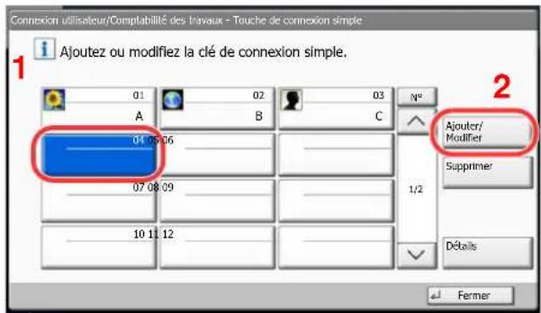 KYOCERA TASKalfa 7551ci - Entre les informations de l'utilisateur. - 1