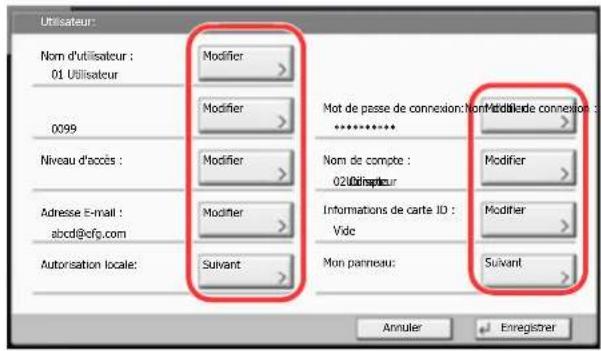 KYOCERA TASKalfa 7551ci - Modification des propriétés utiliser - 1