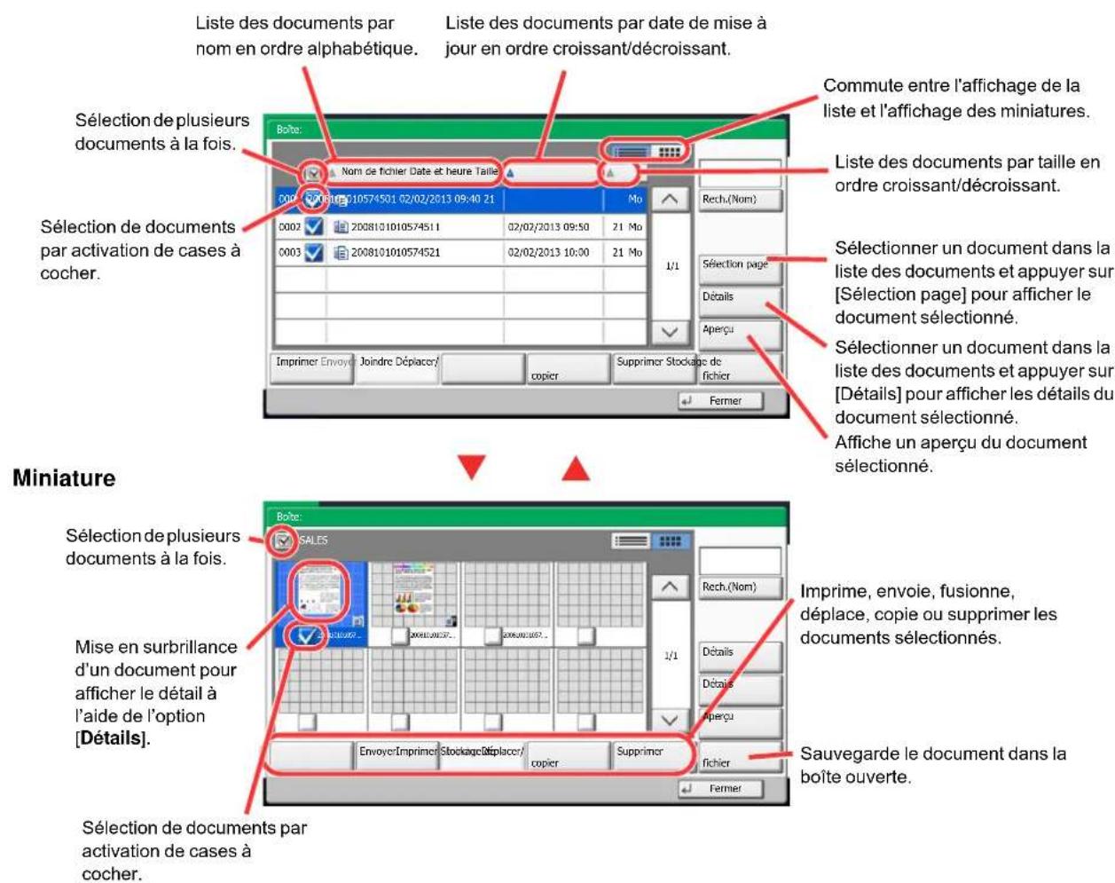 KYOCERA TASKalfa 7551ci - Listedesdocuments - 1