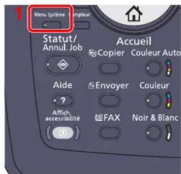 KYOCERA TASKalfa 7551ci - Afficher l'écran. - 1