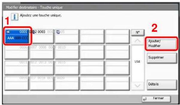 KYOCERA TASKalfa 7551ci - Ajouter des touches uniques. - 1