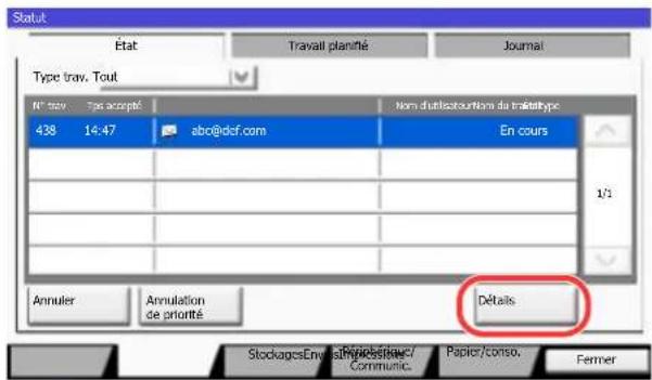 KYOCERA TASKalfa 7551ci - Verifier les informations. - 1