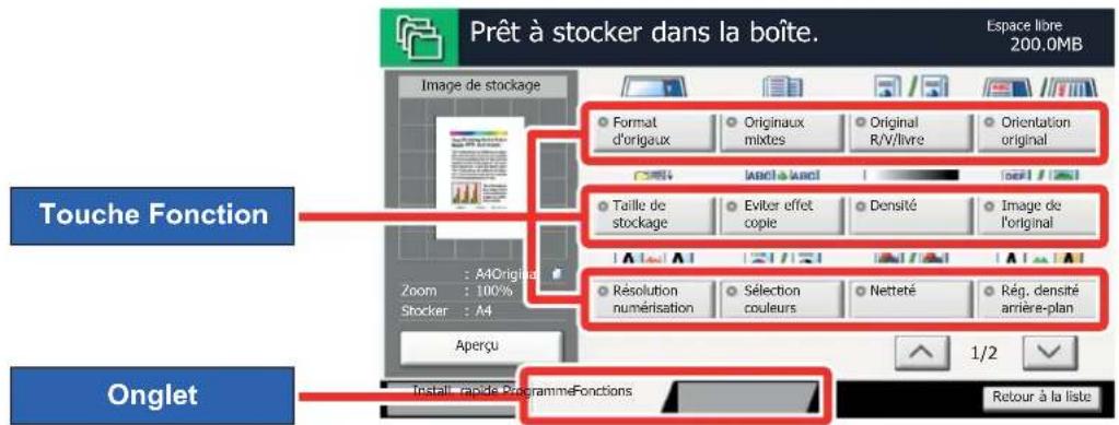 KYOCERA TASKalfa 7551ci - Boîte personnalisée (Stocker fichier, Impression, Envoyer) - 1