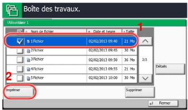KYOCERA TASKalfa 7551ci - Imprimer et supprimer le document. - 2