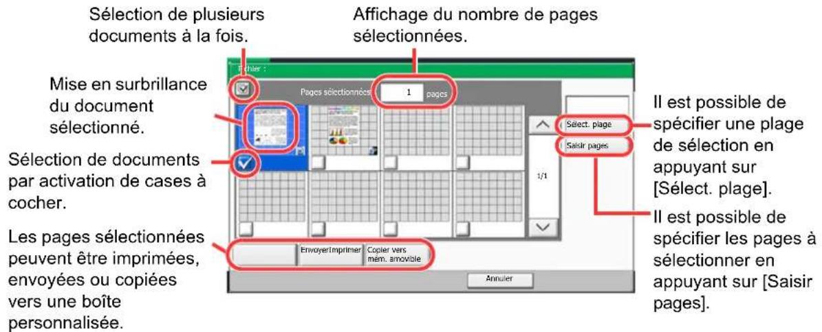 KYOCERA TASKalfa 7551ci - Selection d'une page - 1