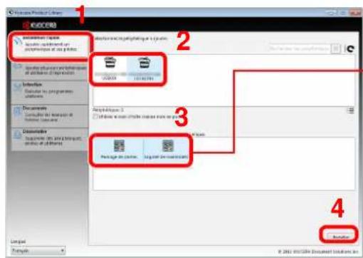 KYOCERA TASKalfa 7551ci - Installation en utilisant [Installation rapide]. - 1