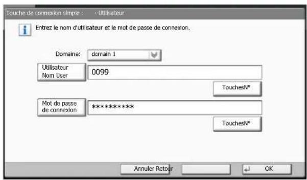 KYOCERA TASKalfa 7551ci - Spécification de l'utilisateur à partir des utilisateurs réseau - 1