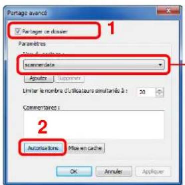 KYOCERA TASKalfa 7551ci - Configurer les paramètres d'autorisation. - 1