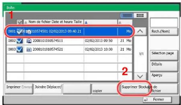 KYOCERA TASKalfa 7551ci - Supprimer le document. - 1