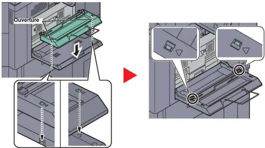 KYOCERA TASKalfa 7551ci - Installer le plateau pour banniere. - 2
