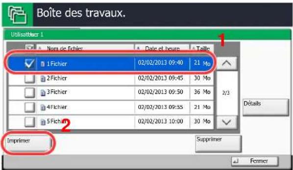 KYOCERA TASKalfa 7551ci - Imprimer et supprimer le document. Impression du document - 2